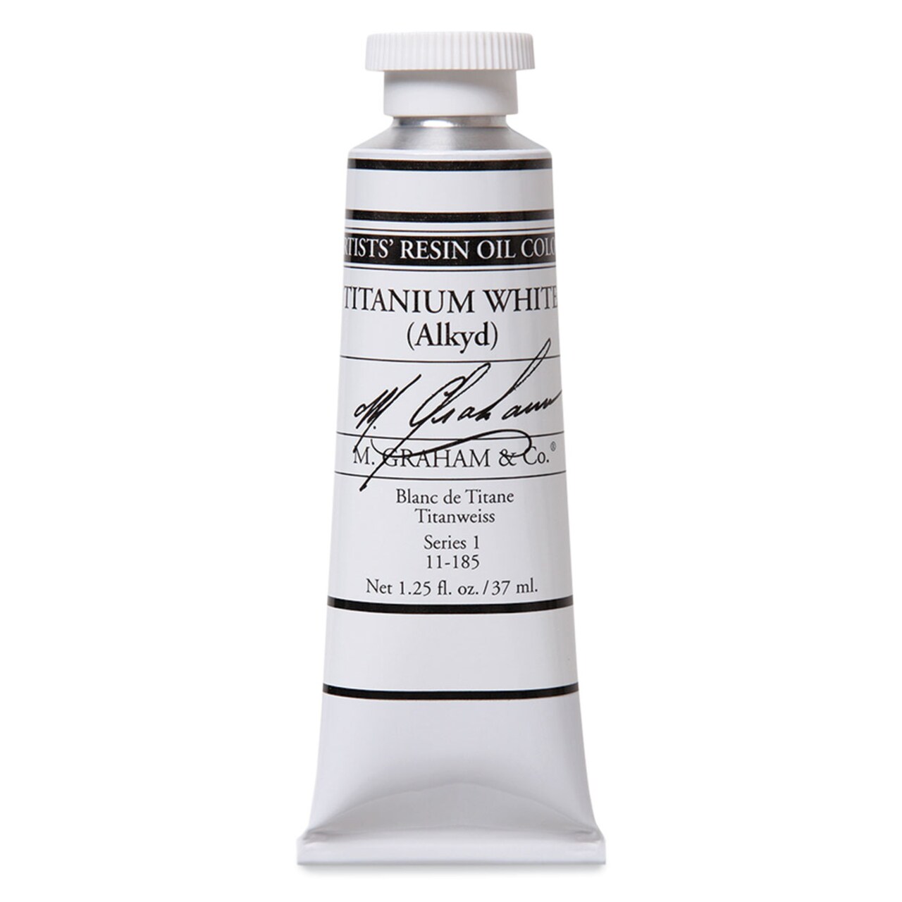 M. Graham Artists' Oil Color - Titanium White-Alkyd (Rapid Dry), 37 ml tube